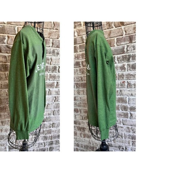 Vintage Key West Shirt Medium Henley Hanes Hunter Green Buffett Florida … - Picture 10 of 12